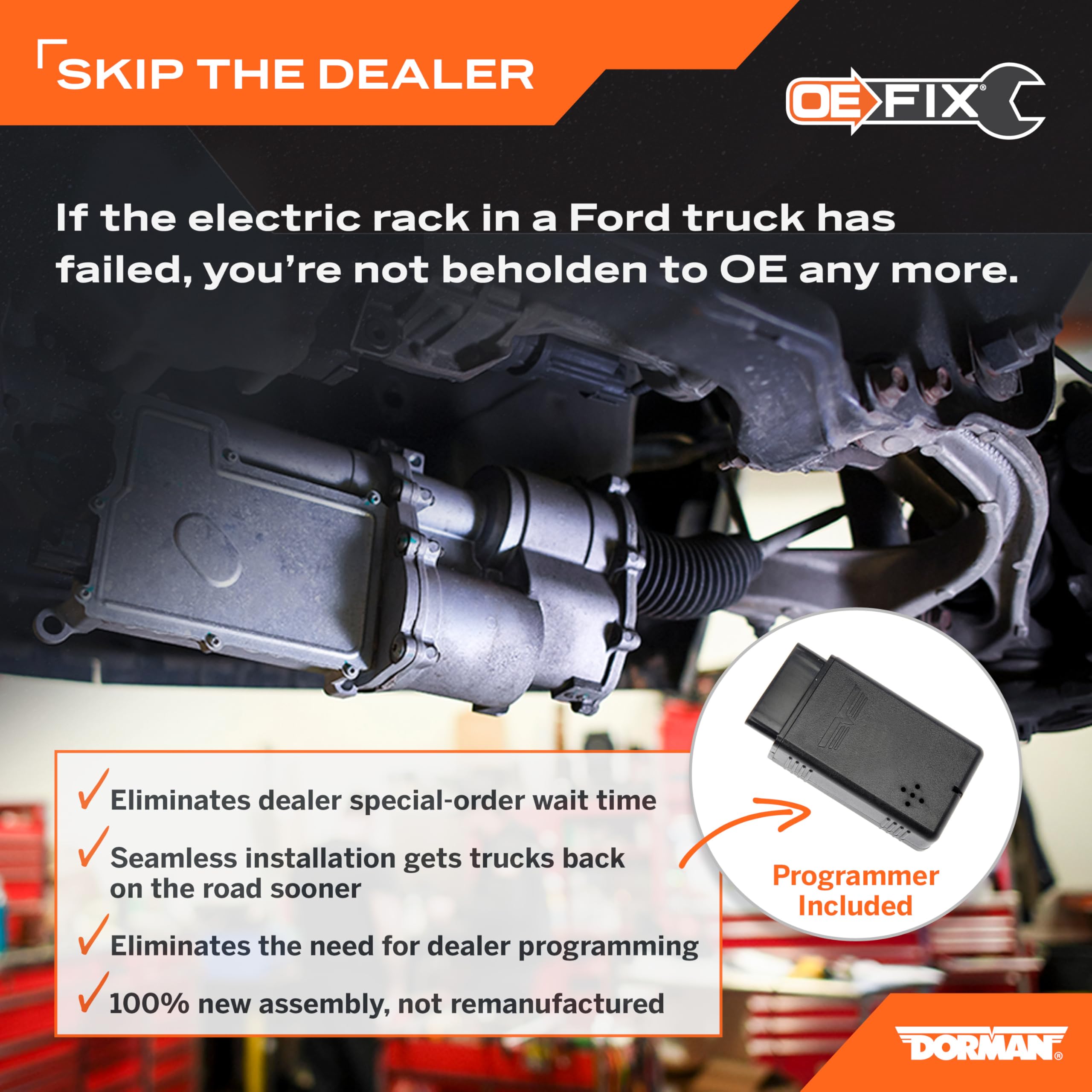 Dorman 601-900 New Electronic Power Steering Rack Compatible with Select Ford Models without Max Trailer Tow Package (OE Fix) - Image 3