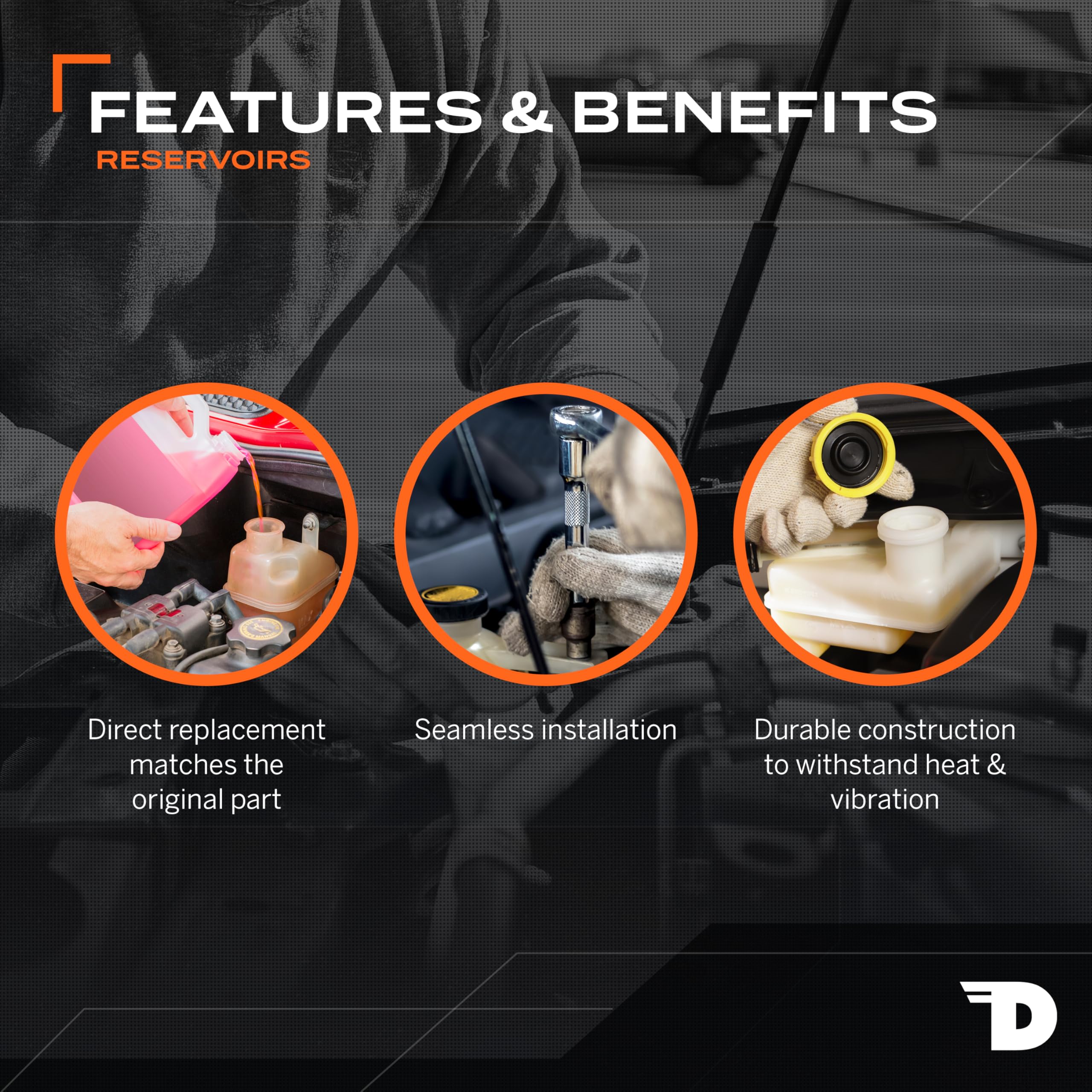 Dorman 603-948 Power Steering Reservoir with Cap Compatible with Select Acura / Honda Models - Image 4