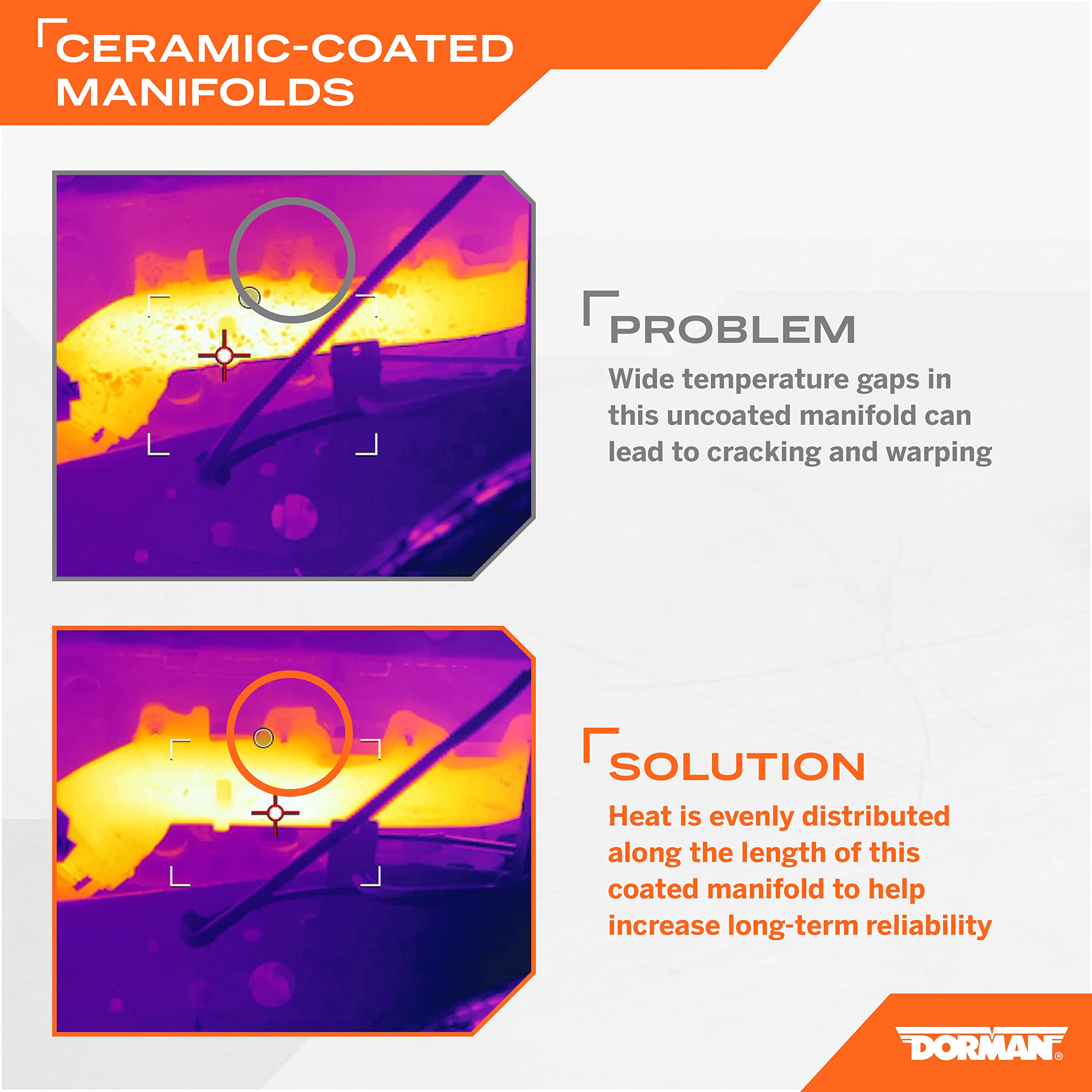 Dorman 674-694XD Passenger Side Ceramic Coated Exhaust Manifold Kit Compatible with Select Ford/Lincoln Models - Image 2